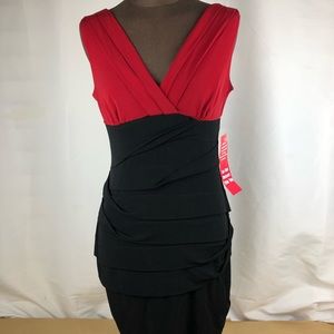 Red &black fit dress